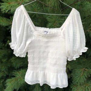 Square Neck Ruffle Top